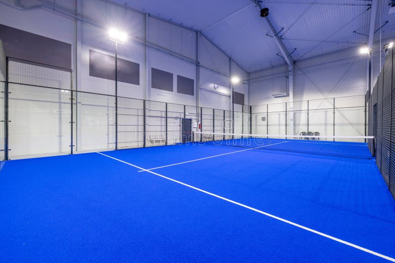 blue padel indoor